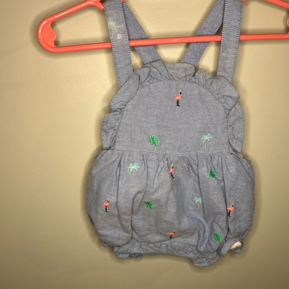 Janie and Jack Light Blue Baby Romper